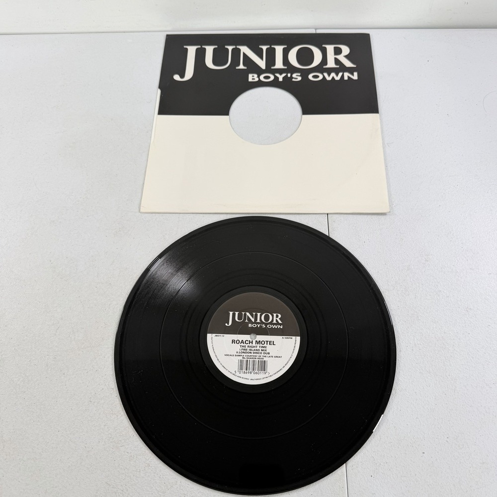 Roach Motel The Right‎ Time Movin On House 12" Vinyl Record Junior Boy's Own